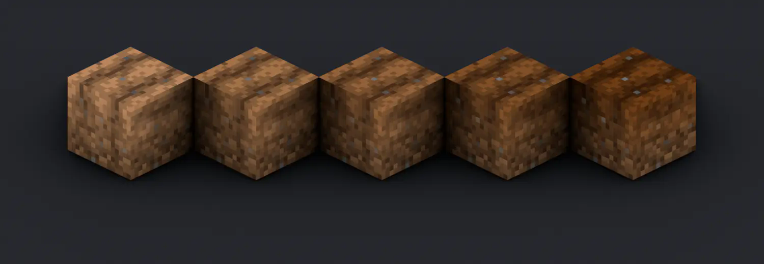 Full transition between dry farmland and hydrated farmland from my texture pack