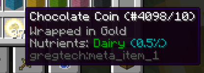 Chocolate Coin with dairy nutrient