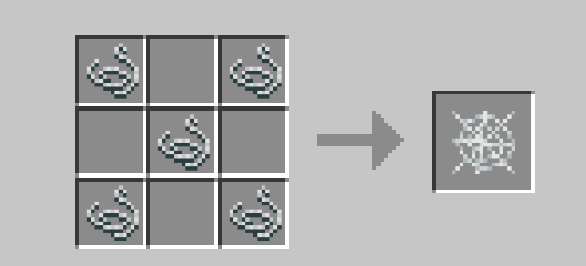 Crafting example for the cobwebs