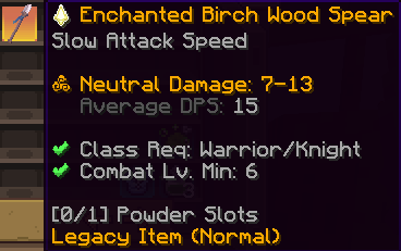 An enchanted legacy item