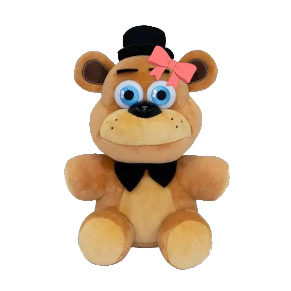 The model of the totem (plushy freddy fazbear with a pink bow)