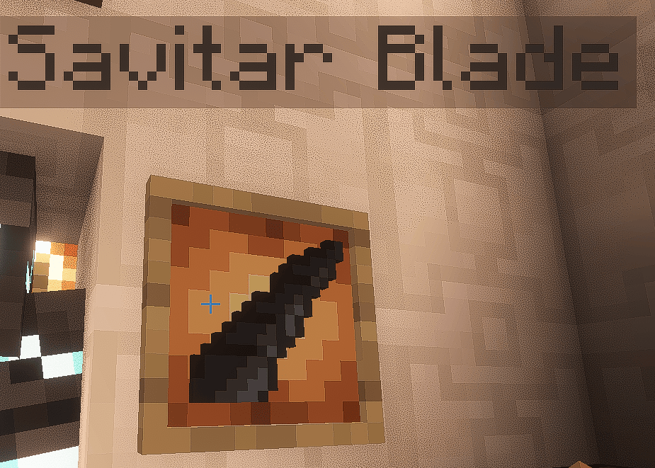 Savitar's Blade sitting in a glow item frame