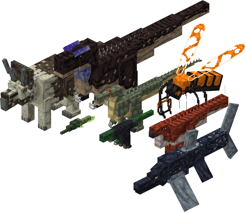 All the entities on the mod.