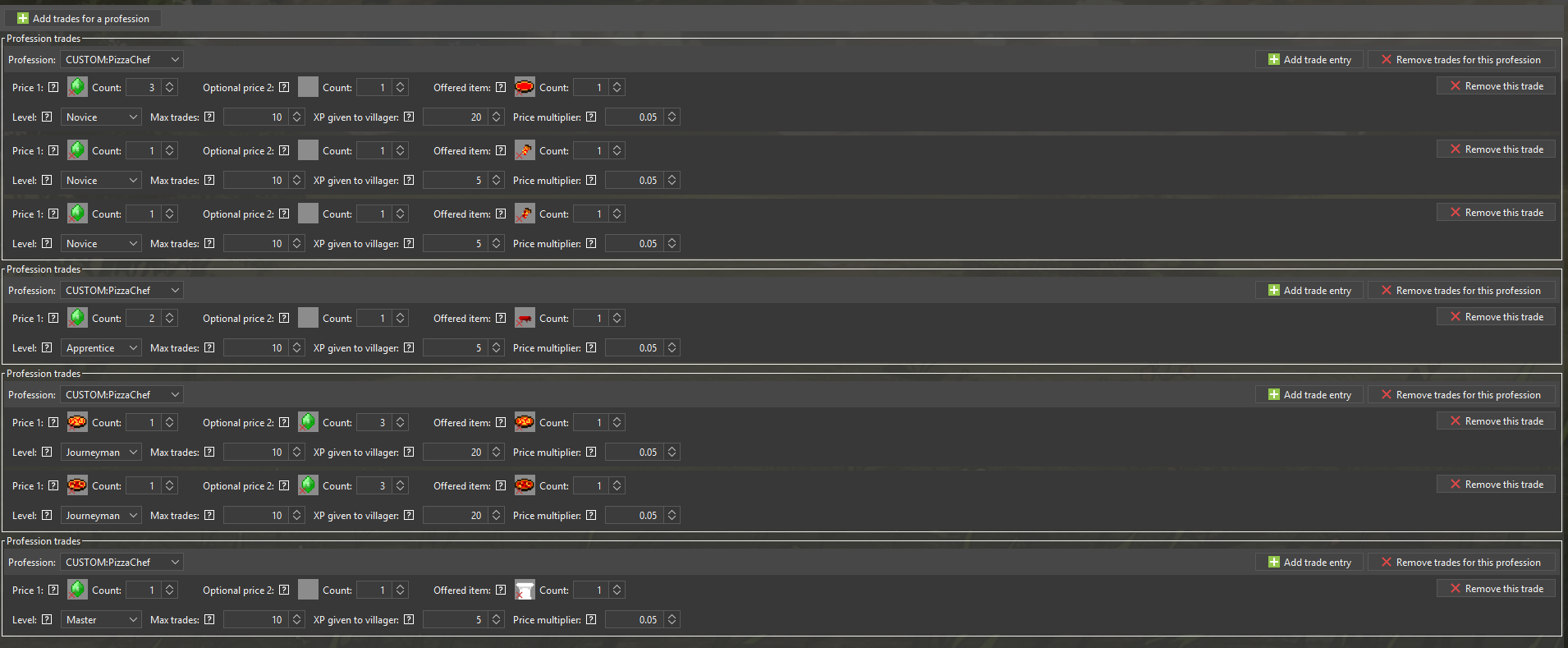 possible trades