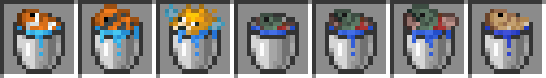 The shape and color of the water in the fish bucket varies depending on the characteristics of the fish.