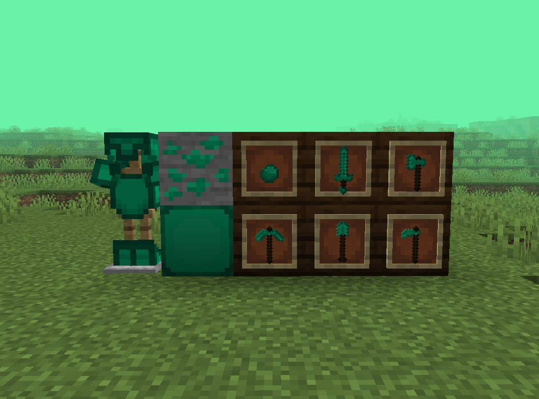 Jade Armor, Tools, Materials, and Blocks