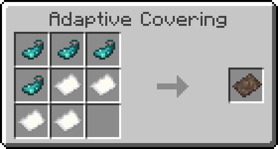 Crafting Recipe for Adaptive Covering