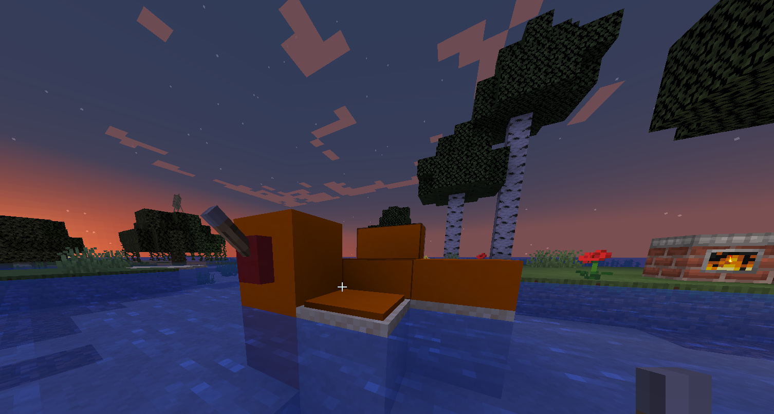 Some concrete slabs, stairs and some concrete redstone blocks