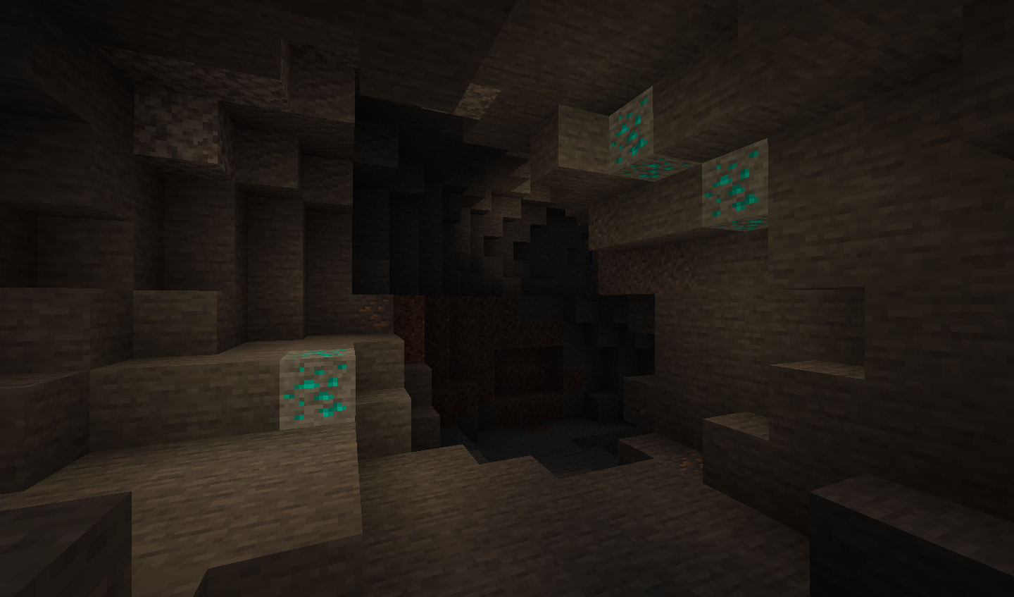 Crystals are shining in the mine