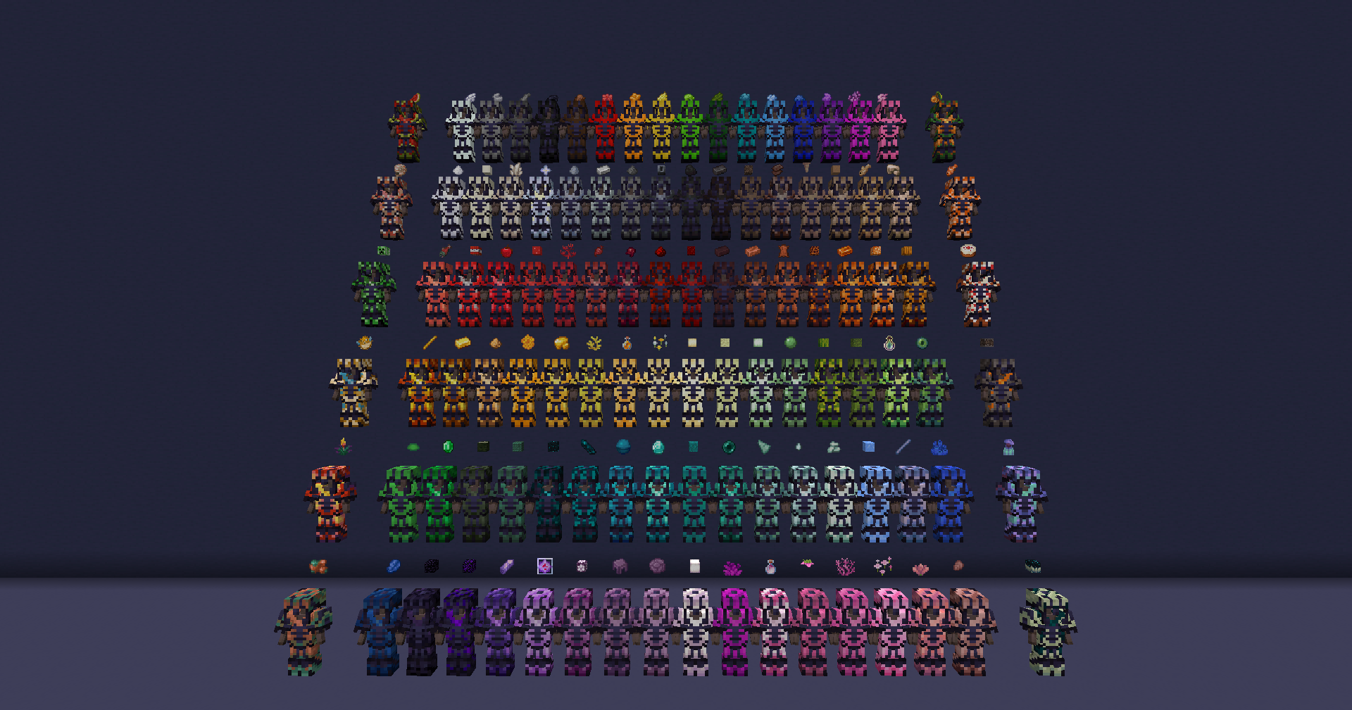 List of all trims + their material