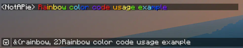 Rainbow color code showcase