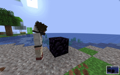 breaking a block!