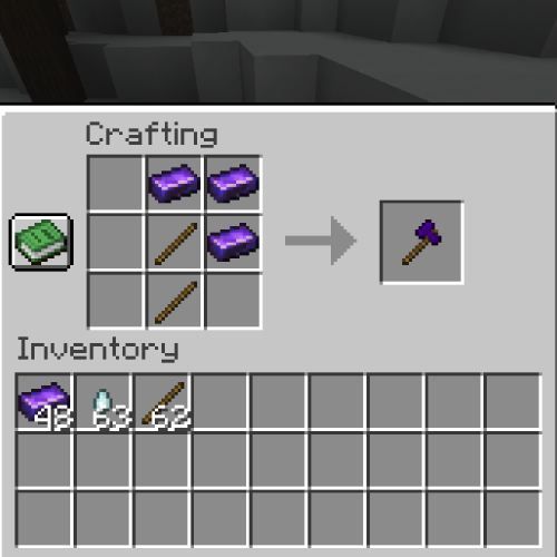 Crafting an Obsidian Axe