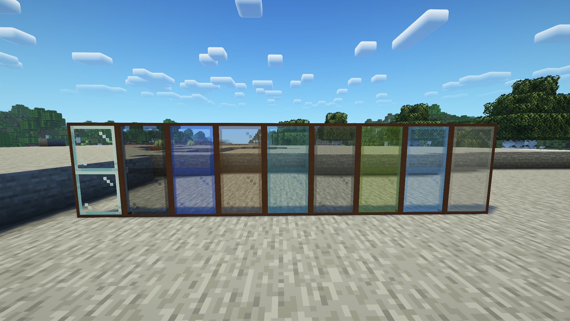 Stained glass pane doors