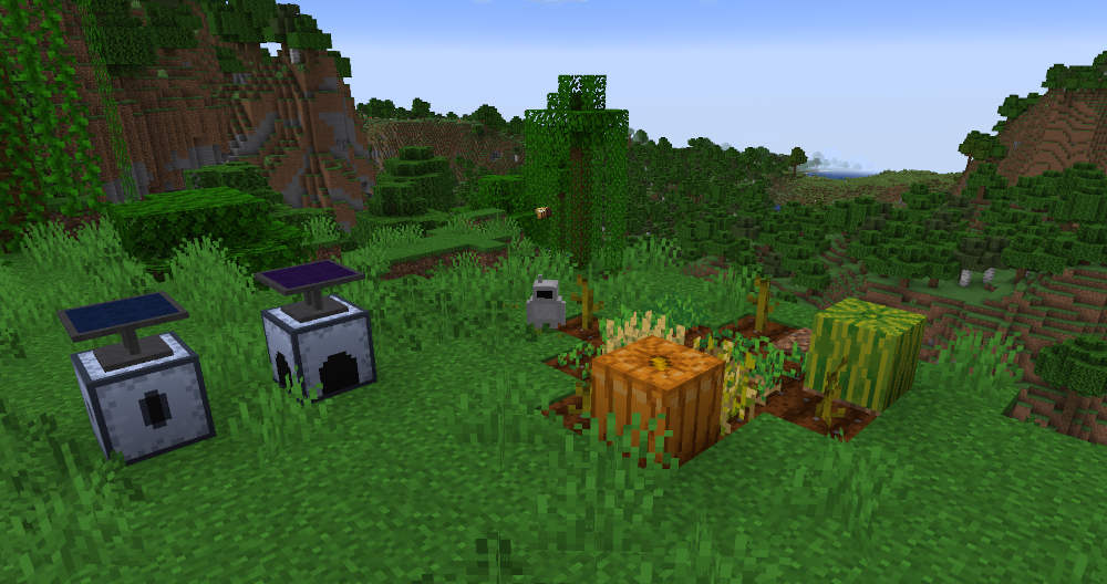 Iron robot farming around