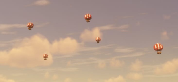 Balloons in the sky