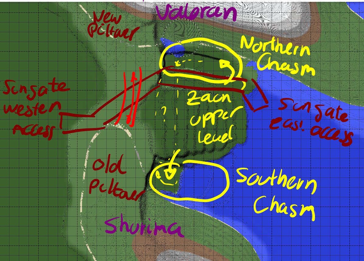 As a last treat, little doodle of the layout of the isthmus.