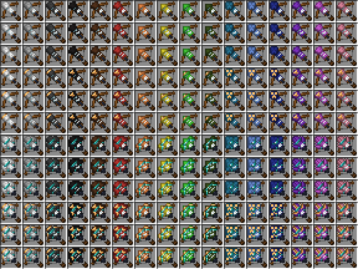 Firework Crossbow Texture Variants