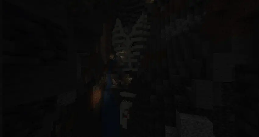 Giant Skeleton embedded in a cave wall