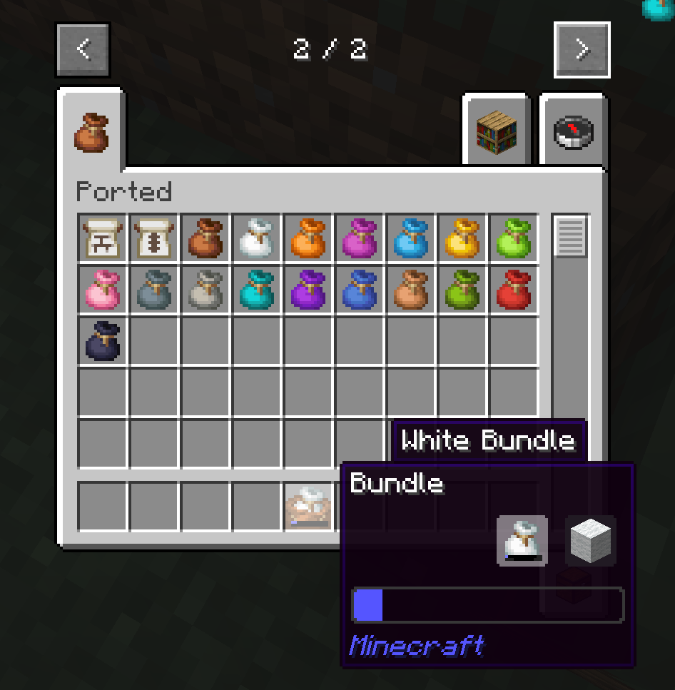 The creative mode tab