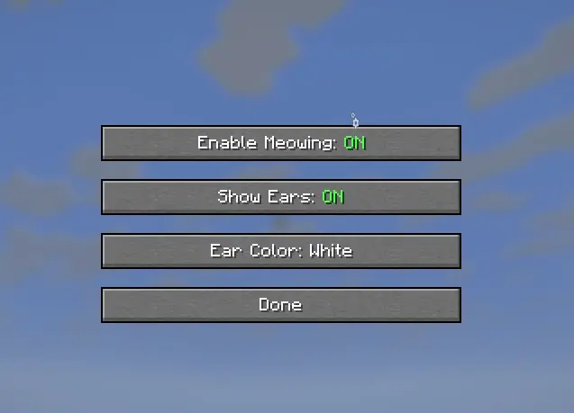 Config screen