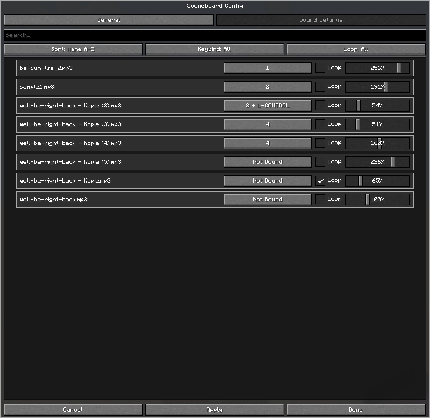 Sound Settings