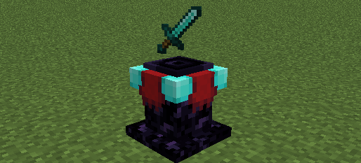 Diamond Sword on Obsidian Pedestal