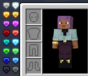 The team selector UI