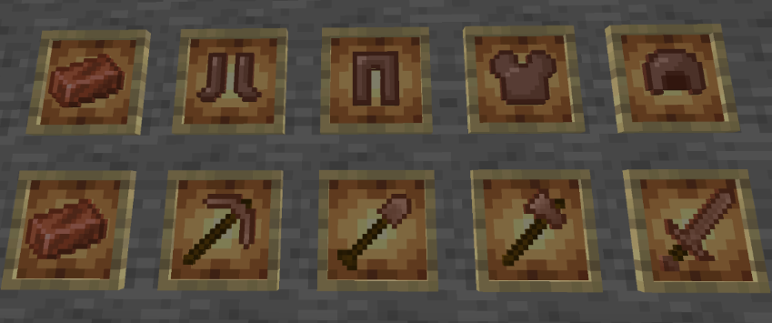 Cooper tools and armor