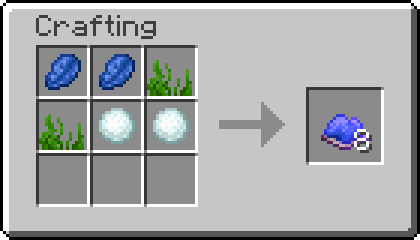 crafting recipe for cold ocean biome powder