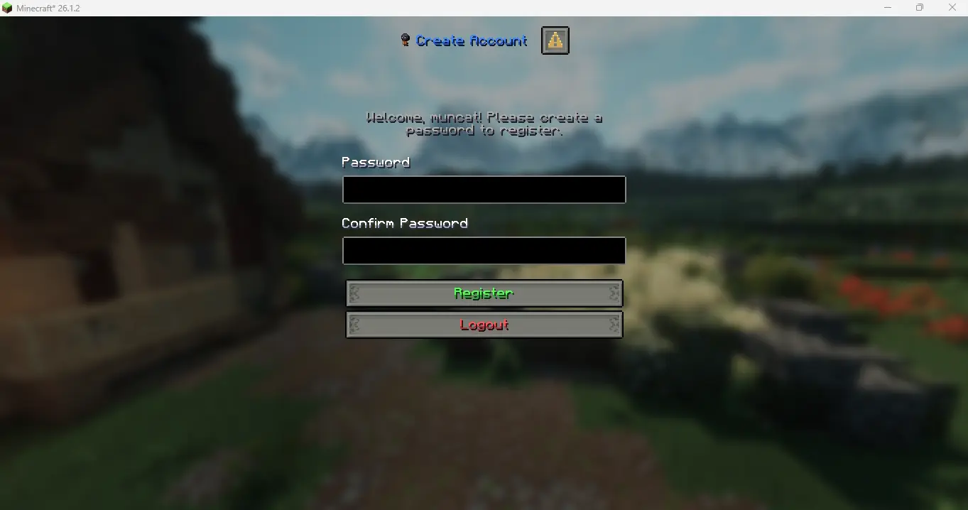 Register dialog