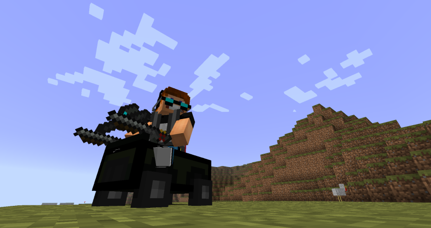 Player Sitting in ATV car