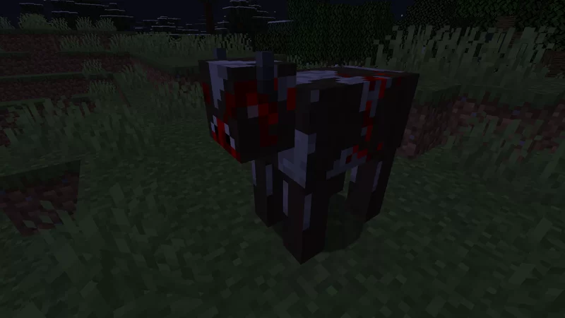 There are 2 versions of the angry cow: the normal one and the shadow of angry cow. This is the normal angry cow. The normal angry cow has a special drop. It drops its tooth from which you can make bone meal