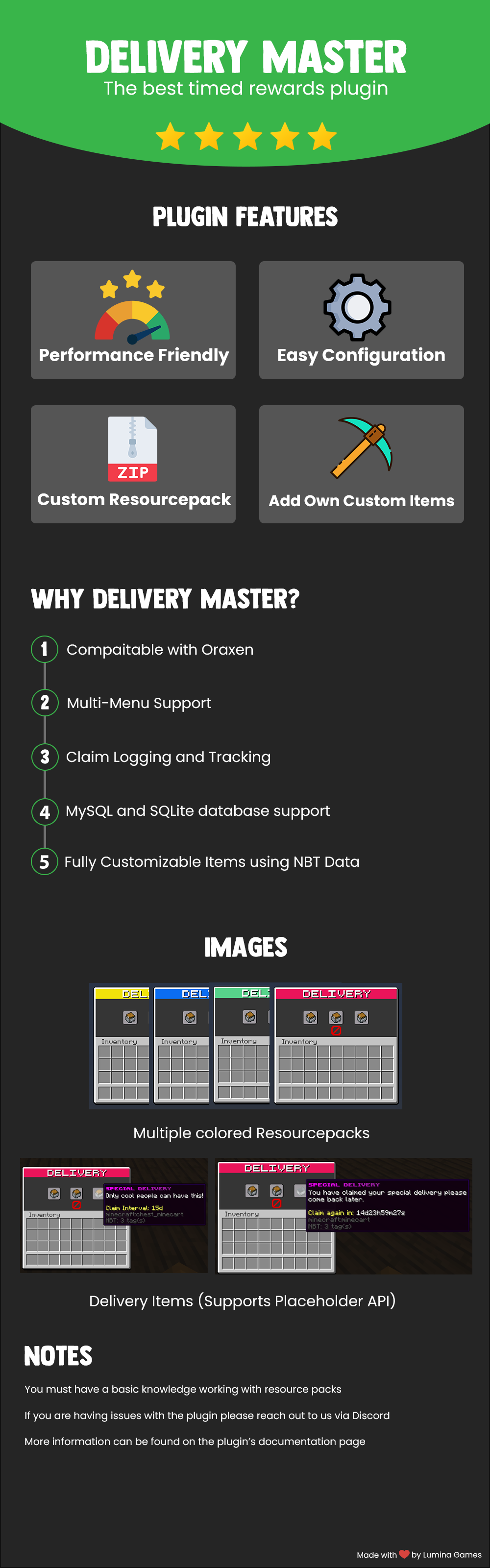 delivery master the best timed rewards plugin for your minecraft server, delivery man plugin, hypixel delivery plugin, minecraft delivery plugin