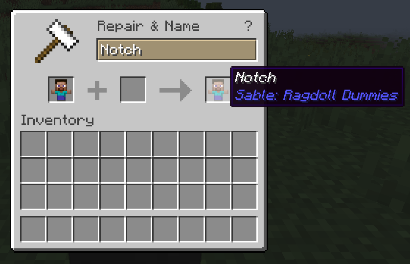 Renaming the Ragdoll Dummy to Notch