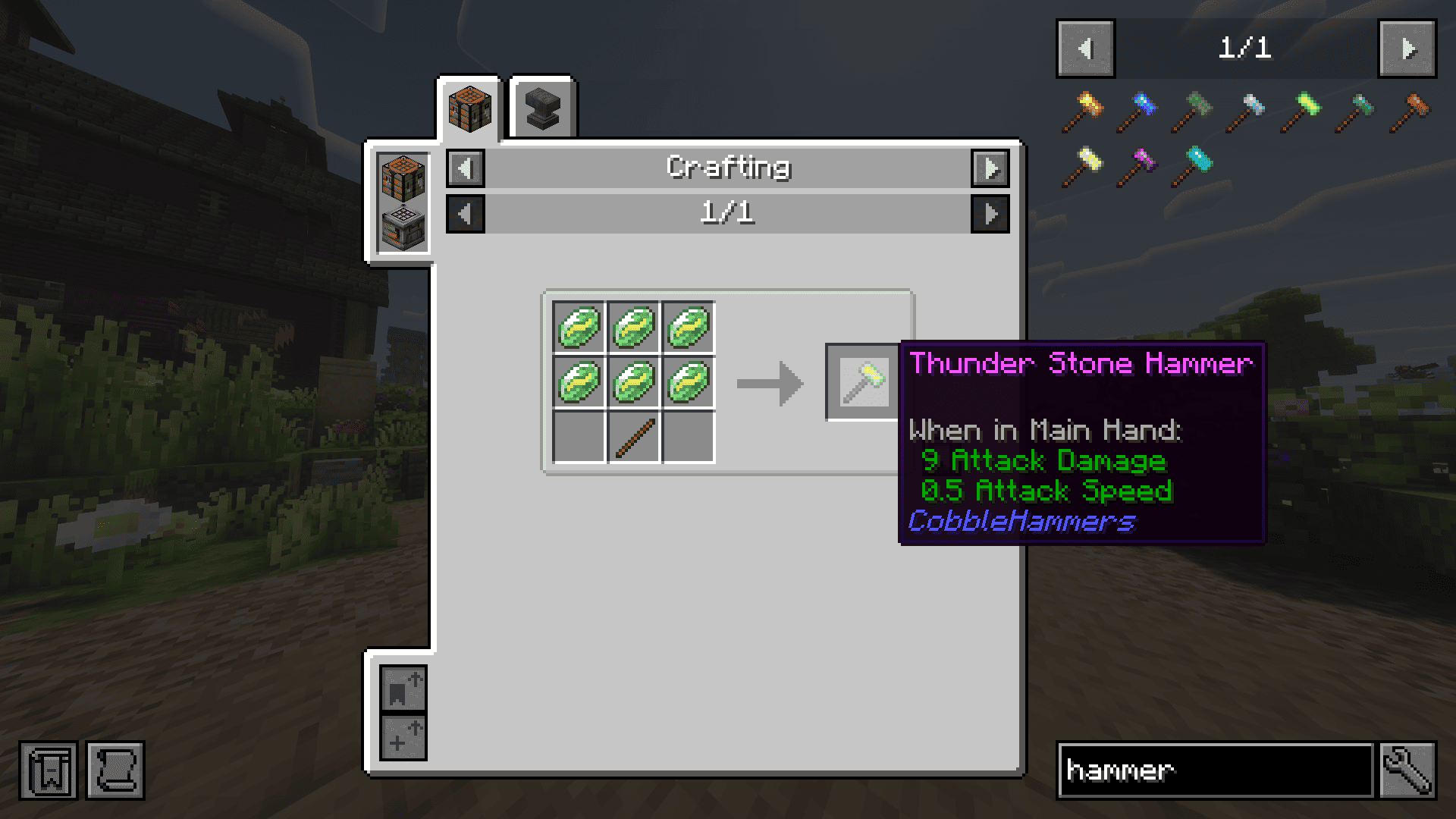 Thunder Stone Hammer Recipe