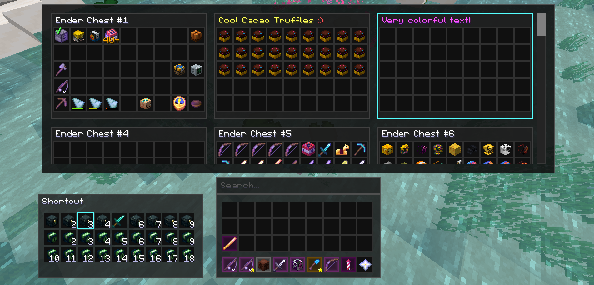 Screenshot of Storage Overlay