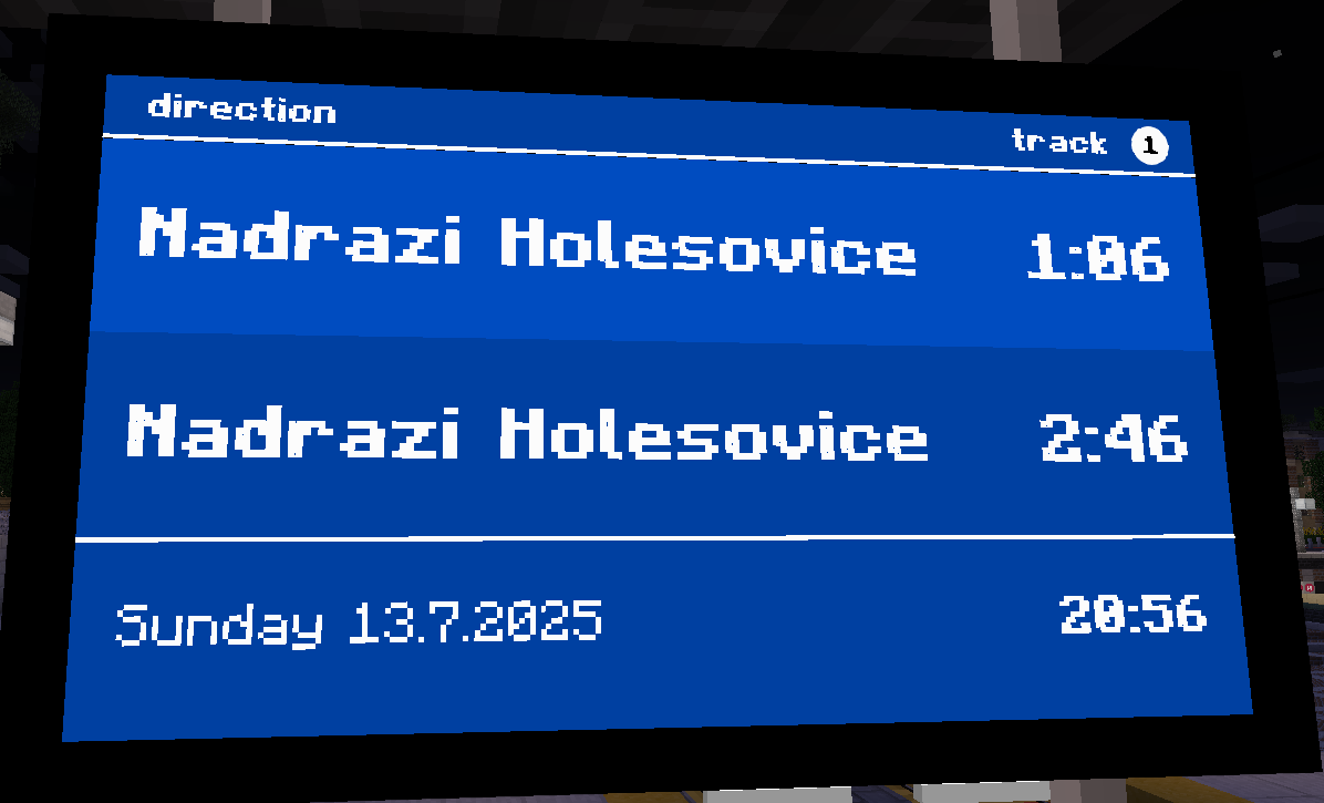 Prague DPP Metro LCD