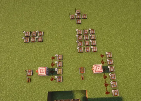 A complicated system of redstone links