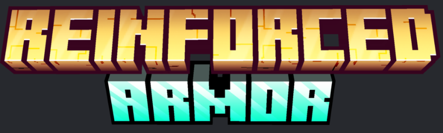 title called Reinforced armor, minecraft themed