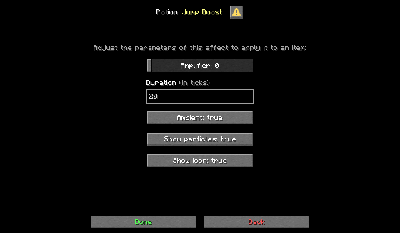 set potion