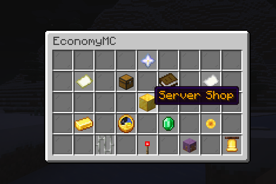 EconomyMC Main menu
