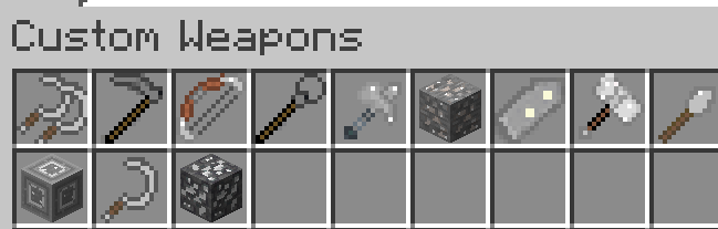 Custom Weapons Tab