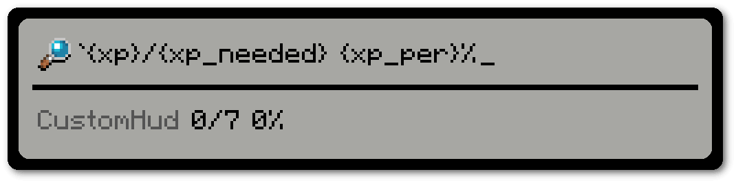 customhud syntax - xp
