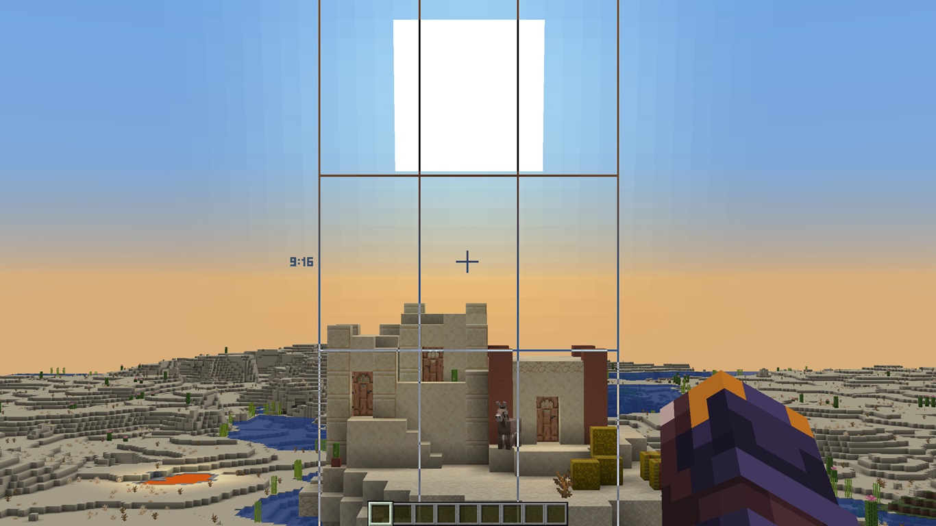 HUD with a crosshair changed to 3x3 grid