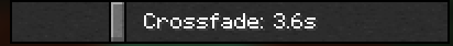 The crossfade slider in settings, Set to 3.6 seconds
