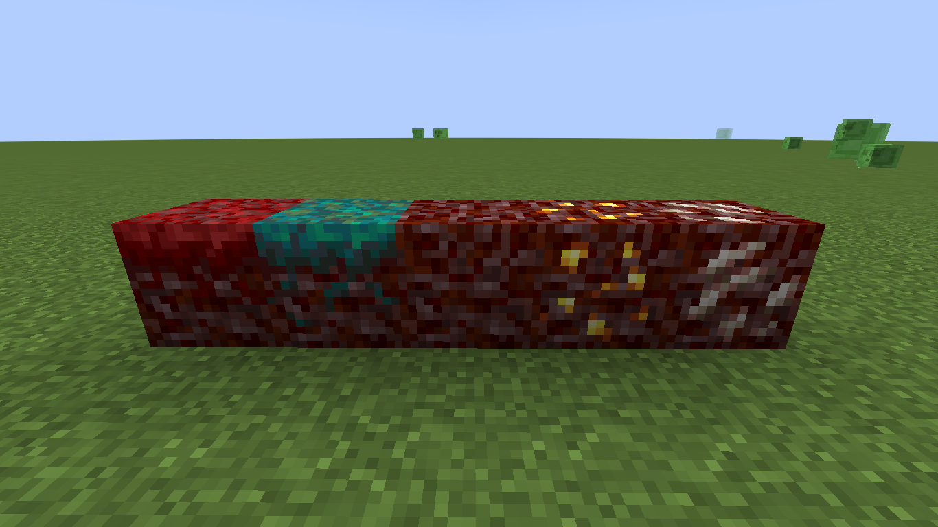 Image of the common blocks found in the nether