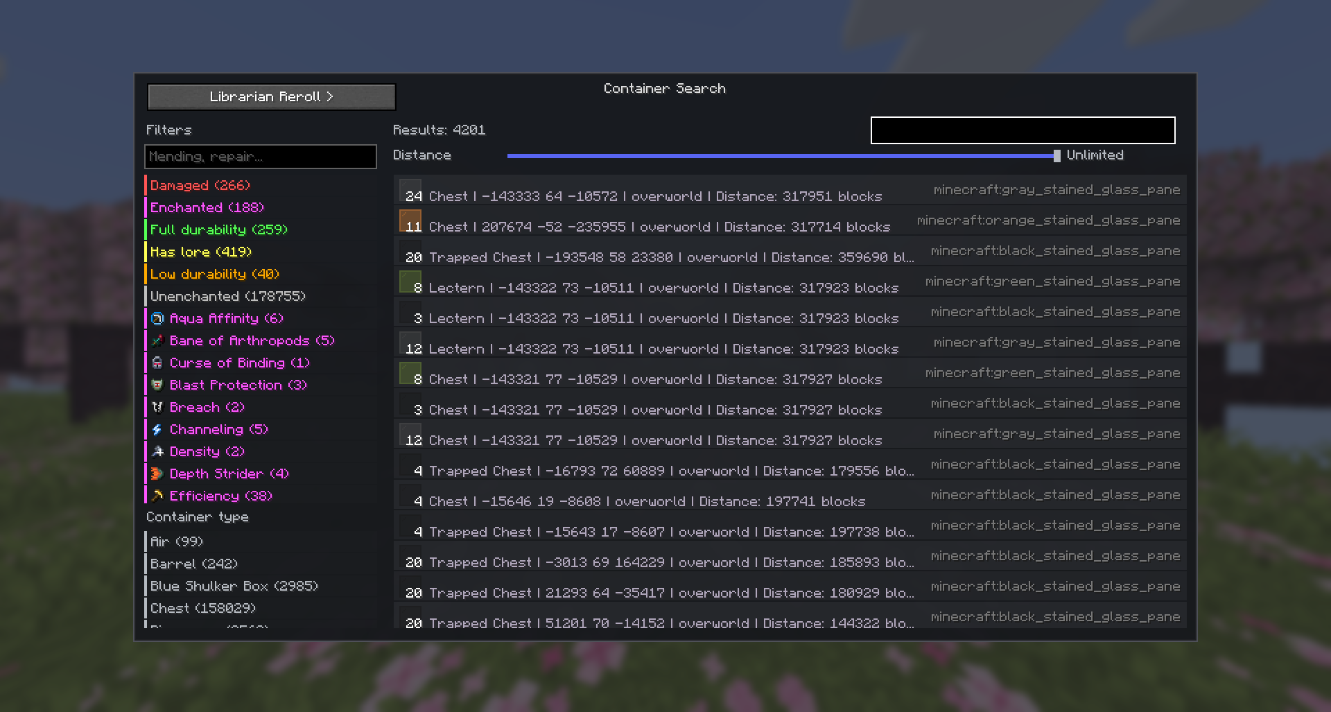 Item Finder GUI
