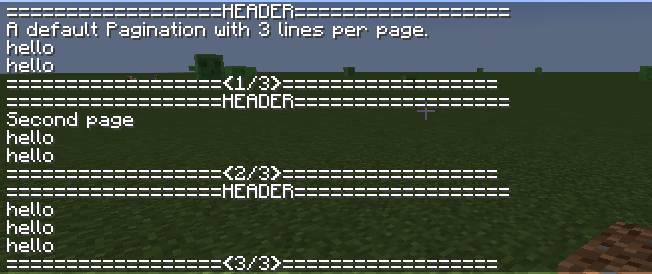 Preview of how Pagination looks ingame (supports color codes)