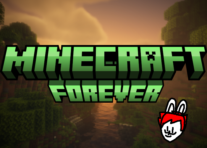 The header image for Minecraft, Forever.